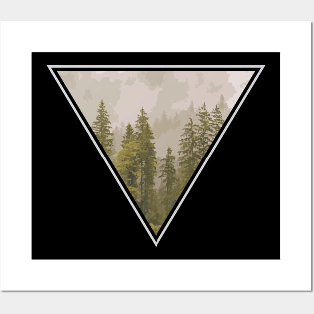 Triangle Forest Lover Backpacker Adventure Outdoor Nature Trip Camper Design Gift Idea Wall Art by c1337s